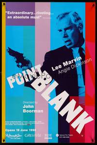 2c033 POINT BLANK advance English double crown R98 different art of Lee Marvin, Boorman film noir!