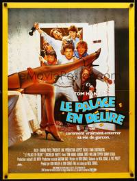 2c229 BACHELOR PARTY French 23x32 '84 wild wacky image of hard partying Tom Hanks & sexy legs!