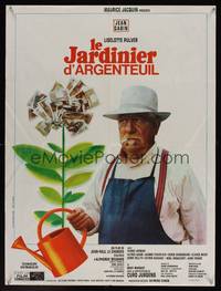 2c273 GARDENER OF ARGENTEUIL French 24x32 '66 great image of Jean Gabin growing money tree!