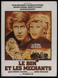 2c278 GOOD & THE BAD French 24x32 '77 Claude Lelouch's Le Bon et les Mechants, Vassiliev art!