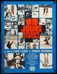 2c281 GRENOBLE French 23x30 '68 Gilles & Lelouch's 13 jours en France, Olympic skiing images!