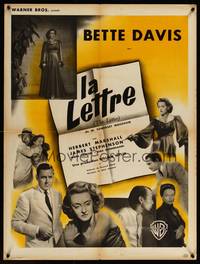 2c307 LETTER French 23x32 '47 fascinating & dangerous Bette Davis close up & full-length!