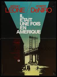 2c326 ONCE UPON A TIME IN AMERICA French 23x31 '84 directed by Sergio Leone, cool Hurel art!