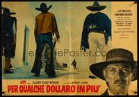 2c449 FOR A FEW DOLLARS MORE Italian photobusta '65 Clint Eastwood takes on 3 bad guys!