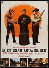 2c394 HALLELUJA FOR DJANGO Italian lrg pbusta '67 cool image of cowboys & priest!