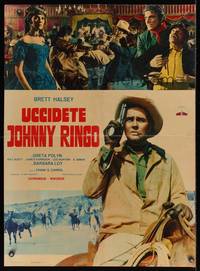 2c396 KILL JOHNNY RINGO Italian lrg pbusta '66 Uccidete Johnny Ringo, Brett Halsey!