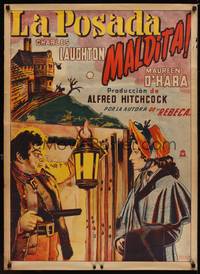 2c038 JAMAICA INN Mexican poster '39 Alfred Hitchcock, art of Charles Laughton & Maureen O'Hara!