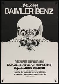 2c572 DAIMLER-BENZ LIMOUSINE Polish 26x38 '82 creepy Erol art of skull with many eyes!