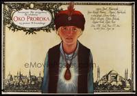 2c624 OKO PROROKA Polish 27x38 '82 cool Wieslaw Walkuski art of boy w/magic pouch around neck!