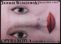 2c625 OPERA KOZLA Polish 27x37 '03 wild Jerzy Czerniawski art of face!