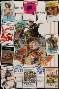 2d009 LOT OF 61 FOLDED ONE-SHEETS lot '63 - '90 Electra Glide in Blue, Trial of Billy Jack + more!
