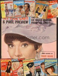 2d028 LOT OF 11 ENGLISH PHOTOPLAY MAGAZINES lot '64 - '65 Hepburn, Ann-Margret, Carroll Baker +!