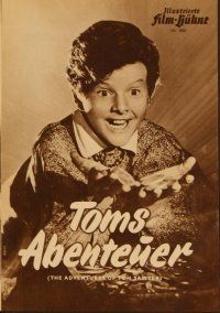 2d170 ADVENTURES OF TOM SAWYER German program '53 Tommy Kelly, Mark Twain, different images!