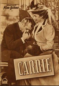 2d179 CARRIE German program '53 Laurence Olivier, Jennifer Jones, William Wyler, different images!