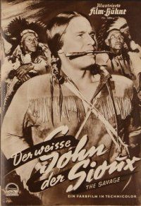 2d213 SAVAGE German program '53 many different images of Native American Charlton Heston!