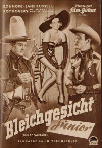 2d220 SON OF PALEFACE German program '53 Roy Rogers & Trigger, Bob Hope, sexy Jane Russell!