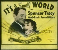 2d138 IT'S A SMALL WORLD glass slide '35 Spencer Tracy crashes into Wendy Barrie & falls in love!