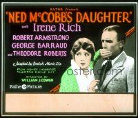 2d149 NED MCCOBB'S DAUGHTER glass slide '28 Irene Rich covers Robert Armstrong's mouth!
