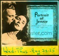 2d153 PORTRAIT OF JENNIE glass slide '49 Joseph Cotten loves beautiful ghost Jennifer Jones!
