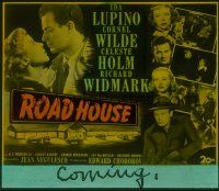 2d157 ROAD HOUSE glass slide '48 Ida Lupino, Cornel Wilde, Celeste Holm, Widmark, film noir!
