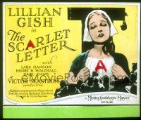 2d158 SCARLET LETTER glass slide '26 Lillian Gish as Nathaniel Hawthorne's Hester Prynne!