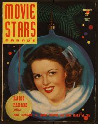 2d108 MOVIE STARS PARADE magazine January 1948 Shirley Temple in Christmas ornament by Bert Six!