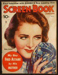 2d064 SCREEN BOOK magazine June 1935 great artwork portrait of Ruby Keeler by Tempest Inman!