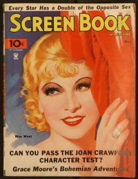 2d063 SCREEN BOOK magazine May 1935 wonderful art of sexy Mae West by Tempest Inman!