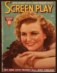 2d077 SCREEN PLAY magazine July 1937 close portrait of pretty Doris Nolan by James Doolittle!
