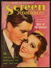 2d091 SCREEN ROMANCES magazine December 1935 art of John Boles & Gladys Swarthout by Earl Christy!
