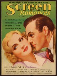 2d084 SCREEN ROMANCES magazine May 1935 art of Anna Sten & Gary Cooper, Bride of Frankenstein!