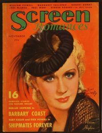 2d090 SCREEN ROMANCES magazine November 1935 art of sexy Miriam Hopkins by Earl Christy!