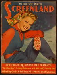 2d099 SCREENLAND magazine December 1942 sexy Ann Sheridan in Edge of Darkness by Jean Duval!