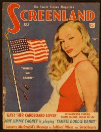 2d094 SCREENLAND magazine July 1942 sexiest Veronica Lake in swimsuit from This Gun For Hire!