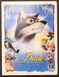 2d233 BALTO presskit '95 true story wolf adventure cartoon, his story became a legend!