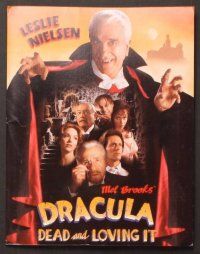 2d242 DRACULA DEAD & LOVING IT presskit '95 Mel Brooks, Leslie Neilsen as a wacky vampire!
