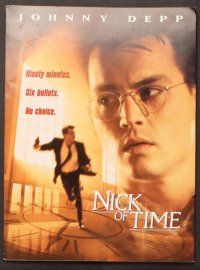 2d252 NICK OF TIME presskit '95 Johnny Depp, Christopher Walker, directed by John Badham!