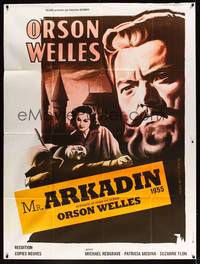 2e330 CONFIDENTIAL REPORT French 1p R70s Orson Welles as Mr. Arkadin, different art by Mascii!