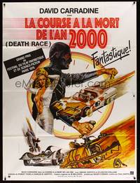 2e340 DEATH RACE 2000 French 1p '76 cool completely different art by Roger Boumendil!