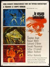 2e365 FANTASTIC VOYAGE French 1p '66 Raquel Welch journeys to human brain, Richard Fleischer sci-fi!