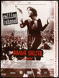 2e393 GIMME SHELTER French 1p R90s Rolling Stones, out of control rock & roll concert, different!