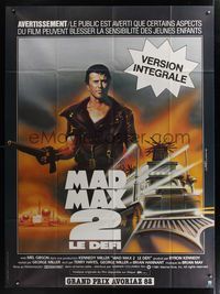 2e464 MAD MAX 2: THE ROAD WARRIOR French 1p R83 different art of Mel Gibson returning as Mad Max!