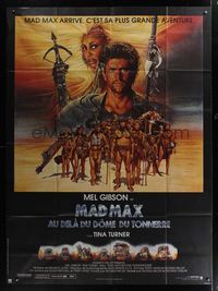 2e465 MAD MAX BEYOND THUNDERDOME French 1p '85 art of Mel Gibson & Tina Turner by Richard Amsel!