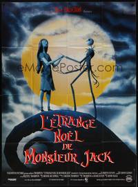 2e489 NIGHTMARE BEFORE CHRISTMAS French 1p '93 Tim Burton, Disney, great horror cartoon image!