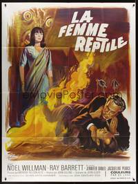 2e514 REPTILE French 1p '66 snake woman Noel Willman, different horror art by Boris Grinsson!