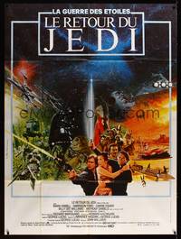 2e516 RETURN OF THE JEDI French 1p '83 George Lucas classic, different montage art by Michel Jouin