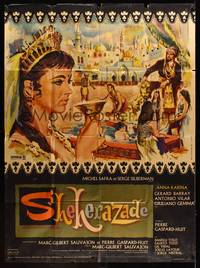 2e524 SCHEHERAZADE style B French 1p '63 different art of elegant Anna Karina in the title role!
