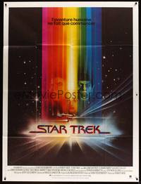 2e539 STAR TREK French 1p '79 cool art of William Shatner & Leonard Nimoy by Bob Peak!
