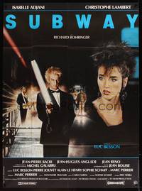 2e546 SUBWAY French 1p '85 Luc Besson, art of Christopher Lambert by Bernhardt, a seductive fable!