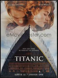 2e563 TITANIC advance French 1p '97 Leonardo DiCaprio, Kate Winslet, directed by James Cameron!